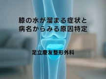 膝の水が溜まる症状と病名からみる原因特定