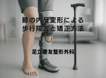 膝の内反変形による歩行障害と矯正方法