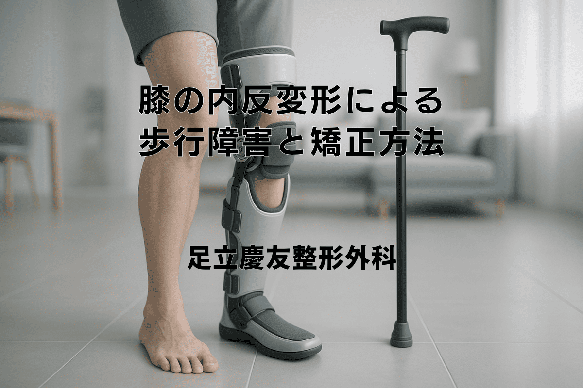 膝の内反変形による歩行障害と矯正方法 - 足立慶友整形外科