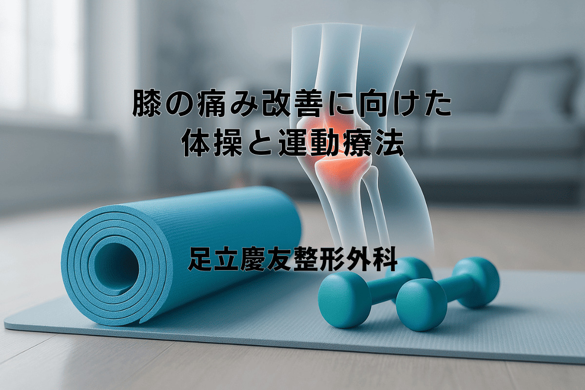 膝の痛み改善に向けた体操と運動療法 - 足立慶友整形外科