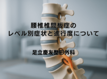 腰椎椎間板症のレベル別症状と進行度について