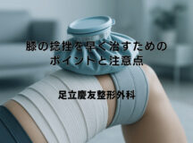膝の捻挫を早く治すためのポイントと注意点