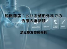 股関節痛における整形外科での治療の選択肢