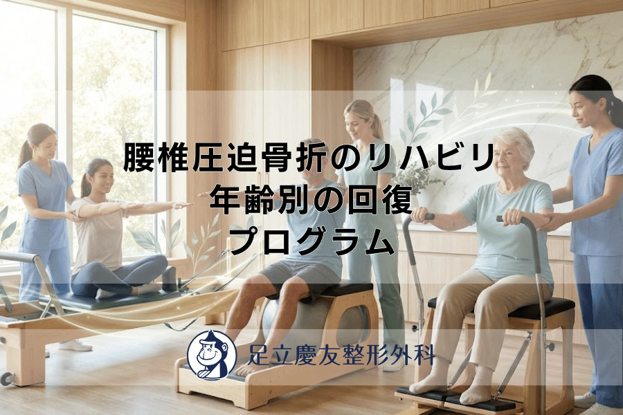 腰椎圧迫骨折のリハビリ｜年齢別の回復プログラム - 足立慶友整形外科