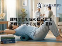 腰椎すべり症の自己管理｜家庭でできる対策と運動