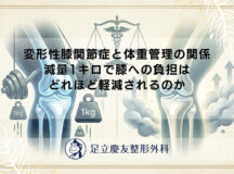 変形性膝関節症と体重管理の関係｜減量1キロで膝への負担はどれほど軽減されるのか