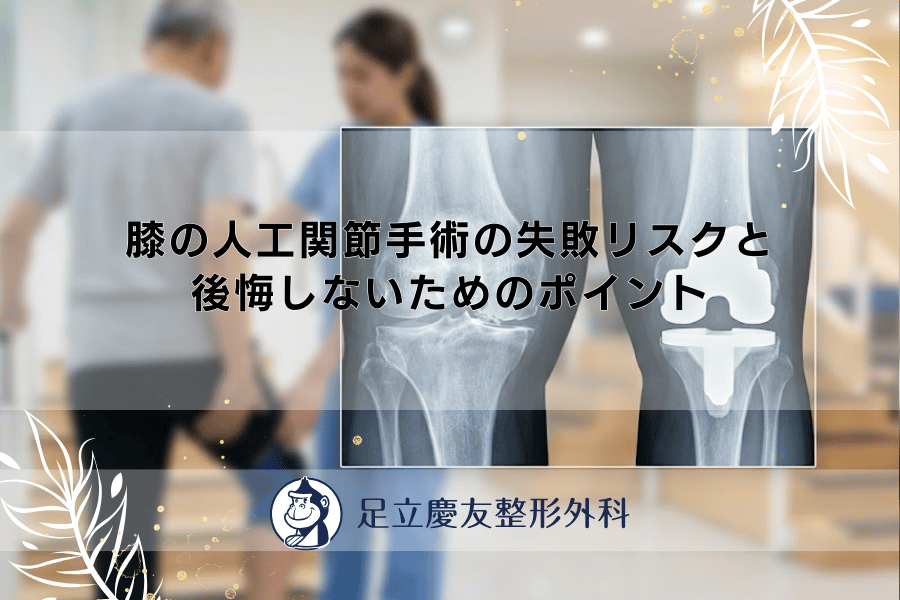 膝の人工関節手術の失敗リスクと後悔しないためのポイント - 足立慶友