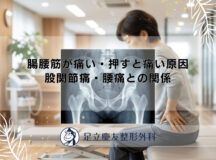 腸腰筋が痛い・押すと痛い原因｜股関節痛・腰痛との関係