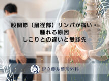 股関節（鼠径部）リンパが痛い・腫れる原因｜しこりとの違いと受診先