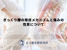 ぎっくり腰の発症メカニズムと痛みの性質について
