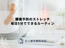 腰痛予防のストレッチ｜毎日5分でできるルーティン